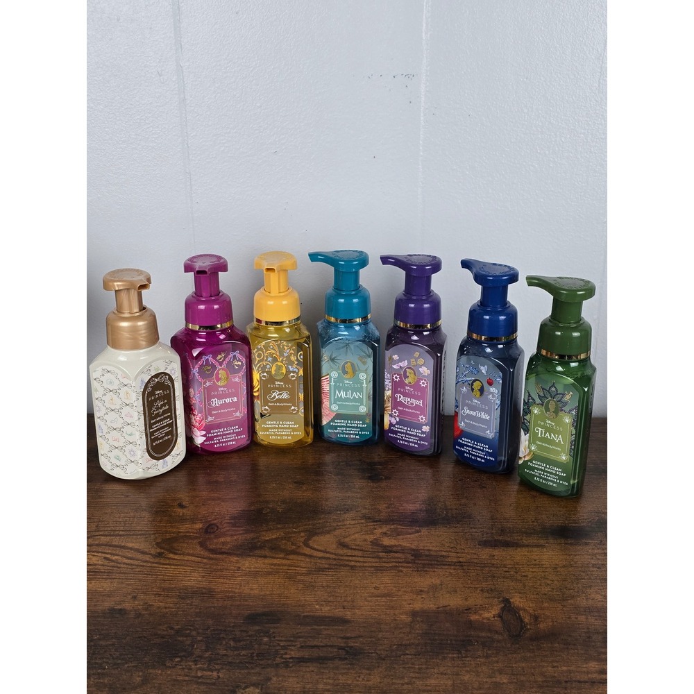 Bath & Body Works Disney Princess Foaming Hand Soap Set 7 Pack NWT